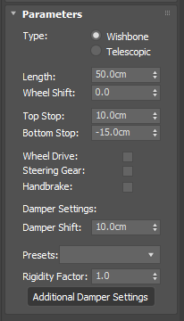  Suspension parameters