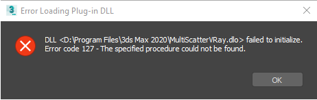  MultiScatter dll error 127