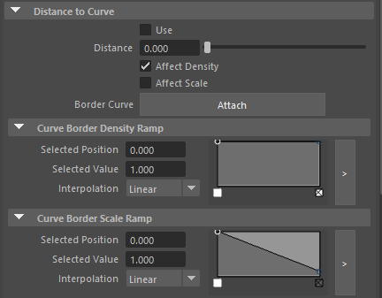  VRayScatter for Maya - Distance to curve